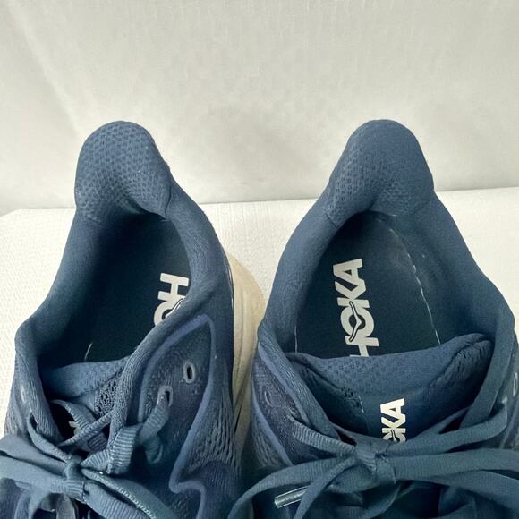Hoka One One Clifton 10 Shoes Mens Size 12.5 Wide 2E EE Navy Blue White Running main image 11